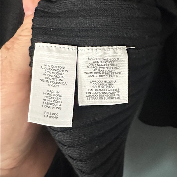 Anne klein 1X Black 3 Button-Down Women's knit top - Picture 3 of 5